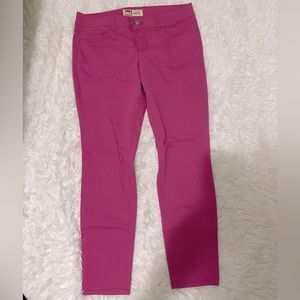 LEI pink skinny pants low rise